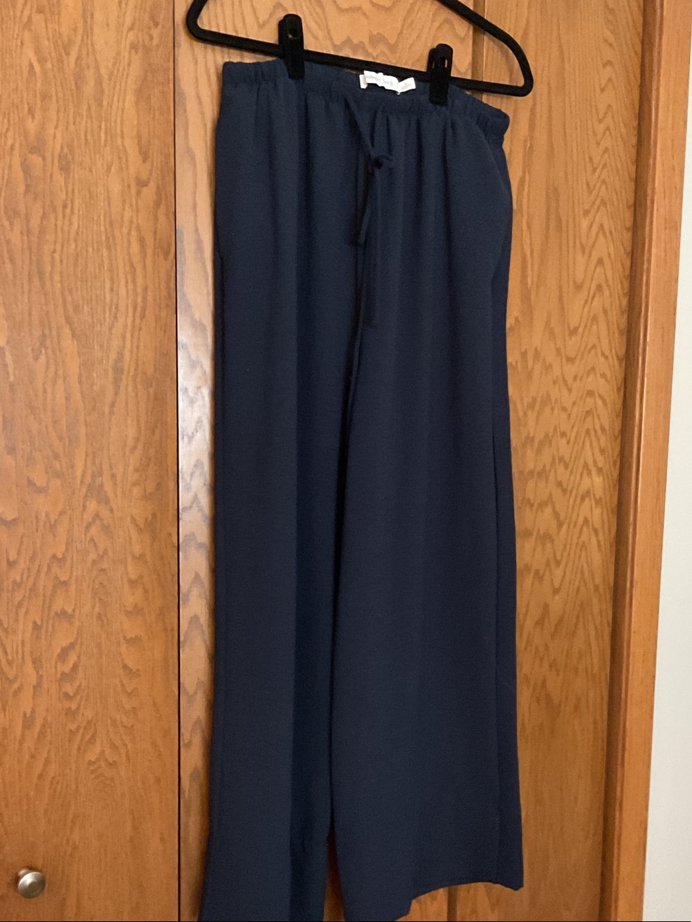 bishop + young Navy Wide-Leg Drawstring Pants